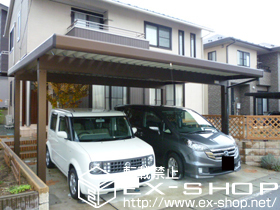 のカーポート ジーポートneo Aタイプ 2台用 積雪〜100cm対応 施工例