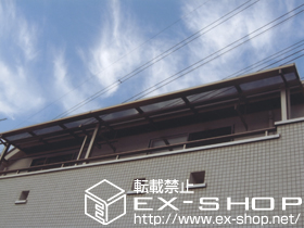 のバルコニー・ベランダ屋根 ライザーテラスII F型 屋根タイプ 連棟 積雪〜20cm対応 施工例