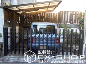 のカーゲート アルシャインHW型Aタイプ ノンレール 片開き 施工例