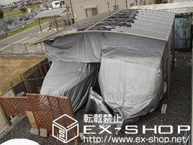 LIXIL リクシル(トステム)のカーポート カーブポートシグマIII ワイド 積雪～20cm対応 施工例