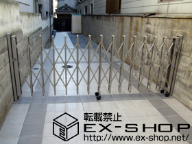 のカーゲート レイオス4型 ノンレール 片開き 施工例