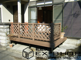 のウッドデッキ リウッドデッキII 単体＋リウッドデッキフェンス2型 施工例