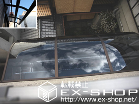 のバルコニー・ベランダ屋根 プレシオステラス R型 屋根タイプ 単体 積雪〜20cm対応 施工例