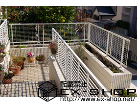 のフェンス・柵 アルメッシュフェンス2型　フリーポールタイプ 施工例