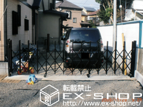 のカーゲート トリップゲート PB型 ノンレール 片開き 施工例