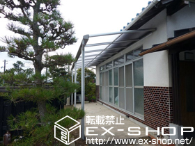 のテラス屋根 ヴェクターテラスF型 テラスタイプ 連棟 積雪〜20cm対応 施工例