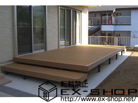 のウッドデッキ リコステージII 連棟＋リードデッキ（両サイド取付分） 施工例