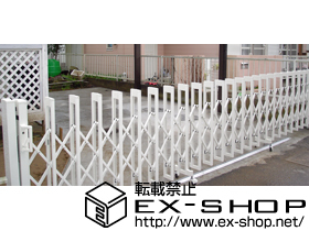 のカーゲート アルシャインM型Aタイプ センターレール 片開き 施工例