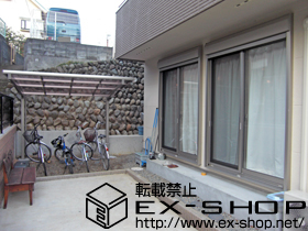 のサイクルポート・駐輪場 カーブポートシグマIII ミニ 積雪〜30cm対応 施工例