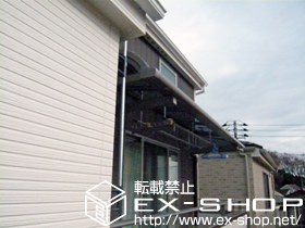 のバルコニー・ベランダ屋根 ライザーテラスII   R型 ルーフタイプ 単体 積雪〜30cm対応＋吊り下げ物干し【標準2本入り】 施工例