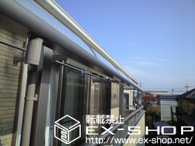 のバルコニー・ベランダ屋根 ライザーテラスII R型 屋根タイプ 連棟（柱3本）積雪〜20cm対応 施工例