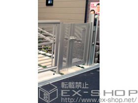 の門扉 エクスライン門扉1型 親子仕様 門柱使用タイプ 施工例