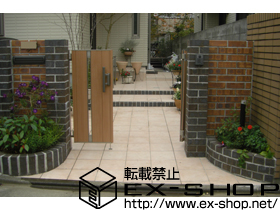 の門扉 ライフモダン門扉II SA型 親子仕様 柱使用 施工例