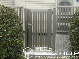 の門扉 プリレオR4型 片開き 柱仕様 施工例