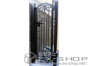 の門扉 フェスタA型門扉 片開き 柱使用 施工例