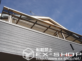 のバルコニー・ベランダ屋根 ライザーテラスII   F型 屋根タイプ 連棟 積雪〜20cm対応 施工例