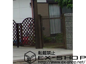 の門扉 ハイ千峰 片開き 柱使用タイプ 施工例