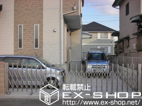 のカーゲート アルシャイン両開閉仕様 M型 Aタイプ フラットレールタイプ 施工例