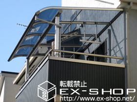 のバルコニー・ベランダ屋根 ヴェクターテラス R型 屋根タイプ 単体 積雪〜20cm対応＋吊り下げ物干し　標準　2本入 施工例