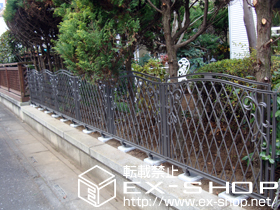 のフェンス・柵 キャスティナB型フェンス フリーポールタイプ 施工例