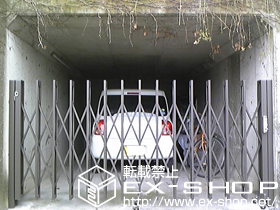 のカーゲート アルシャインM型 Aタイプ ノンレール 片開き 施工例