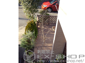 のウッドデッキ リウッドデッキII  標準 単体＋リウッドデッキフェンス2型（T80）【09用】3枚 施工例