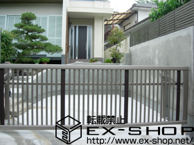 のカーゲート ワイドオーバードアRライフモダンT型 電動タイプ 施工例