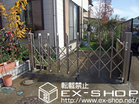 のカーゲート アルシャインL型 Aタイプ ノンレール 片開き 施工例