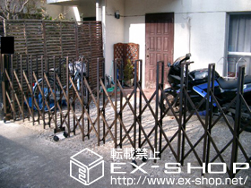 のカーゲート トリップゲート PB型 ノンレール 片開き 施工例