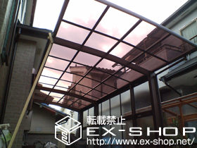 のカーポート レイナポート 延長 積雪〜20cm対応＋レイナポート サイドパネル 57-19H 施工例