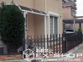 のカーゲート アルシャインMW型 Aタイプ ノンレール 角地タイプ【250＋440】 両開き 施工例