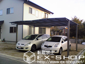 のカーポート エックスルーフ ワイド 積雪〜20cm対応 施工例
