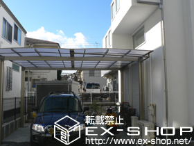 のカーポート エックスルーフ ワイド 積雪〜20cm対応 施工例