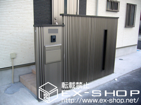 の機能門柱・ポスト アーキモダン ファンクション P3型 連結用＋アーキモダン ウォール 連結用 施工例