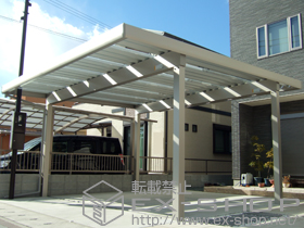 のカーポート ジーポートneo Aタイプ 2台用 積雪〜100ｃｍ対応 施工例