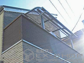 のバルコニー・ベランダ屋根 ライザーテラスII   R型 屋根タイプ 単体 積雪〜20?対応 施工例