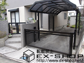 のカーゲート オーバードア R2型 手動式 施工例