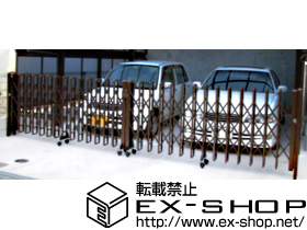 のカーゲート レイオス1型 ノンレールタイプ 両開き 施工例