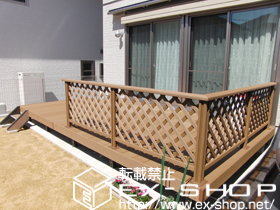 のウッドデッキ リコステージII 連棟 施工例