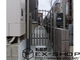 の門扉 フェスタC型門扉 片開き 柱使用 施工例