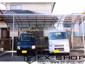 のカーポート テールポートシグマIII 延長 積雪〜20cm対応+着脱式サポート×2本 施工例