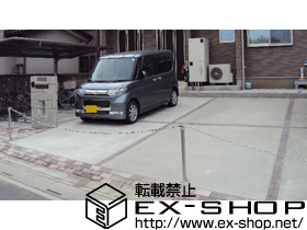 のカーゲート スペースガード S48型 埋め込み式 キー付き 標準型 施工例