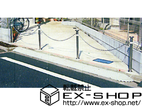 のカーゲート スペースガードF48型　埋込式 キー付き 施工例