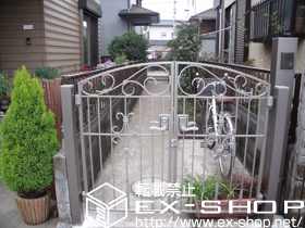 の門扉 コラゾン2型門扉 両開き 柱使用 施工例