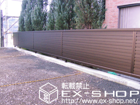 のフェンス・柵 エクスラインフェンス7型　フリーポールタイプ 施工例