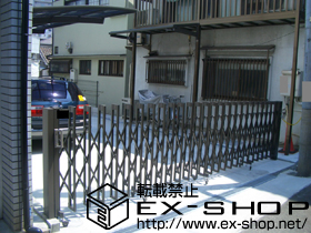 のカーゲート アルシャインM型Aタイプ　ノンレールタイプ　片開き 施工例