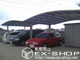 のカーポート カーブポートシグマＩＩＩ ワイド 積雪〜30ｃｍ対応×2台 施工例