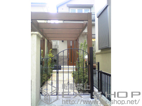 の門扉 トラディシオン門扉5B型 親子・内開き[門柱仕様] 施工例