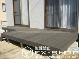 のウッドデッキ リウッドデッキ?　連棟+ステップ 施工例