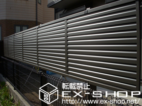 のフェンス・柵 プリレオR9型フェンス アルミ多段柱施工 施工例